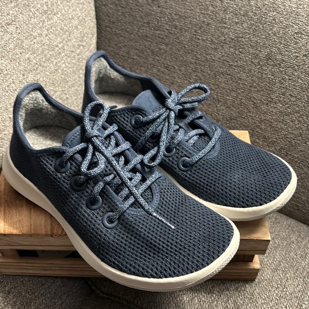 Allbirds Tree Runners Marine Blue/White